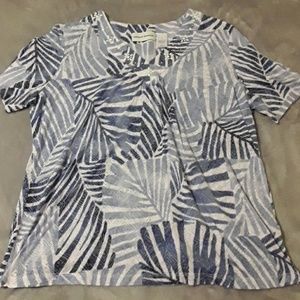 Alfred Dunner L. Embellished v neck top multicolor